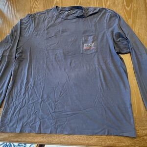 Vineyard Vines Men's Navy Long Sleeve Tee
